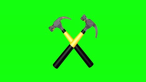 8-animations-3d-hammers-green-screen
